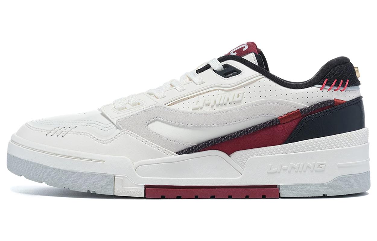 Li Ning 001 BTC Prm Synthetic Leather, Split Cow Leather Abrasion Resistant Breathable Low top Skateboard Shoes AGCT003-3 43