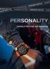 Men's Multifunction Quartz Sports Watch with Calendar & Three-Eye Design