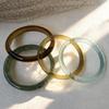 3/4 Pcs Marble Pattern Thin Resin Bracelet Set Smudged Cuff Bracelet Set Round Bangles  Gifts