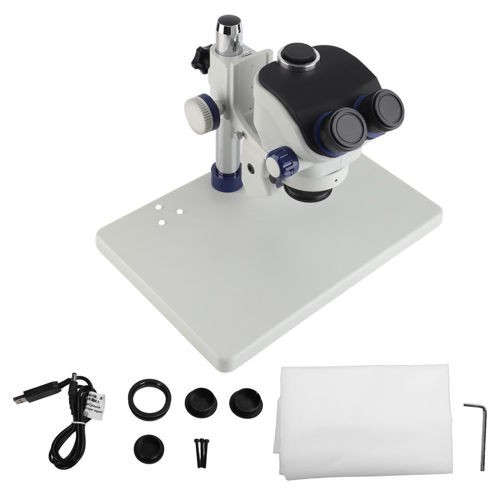 3.5X?100X Zoom Microscope Compound Trinocular Microscope with Light 45 Degree Tilt 360 Degree