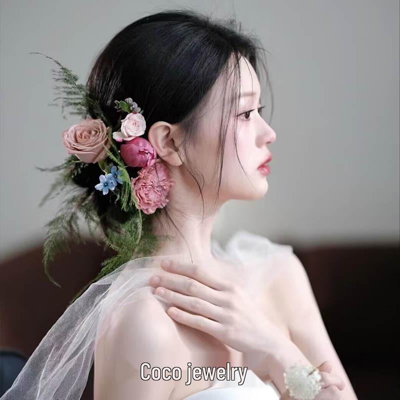 

Colorful Mori Style Bridal Headpiece & Hair Clip for Photography and Styling