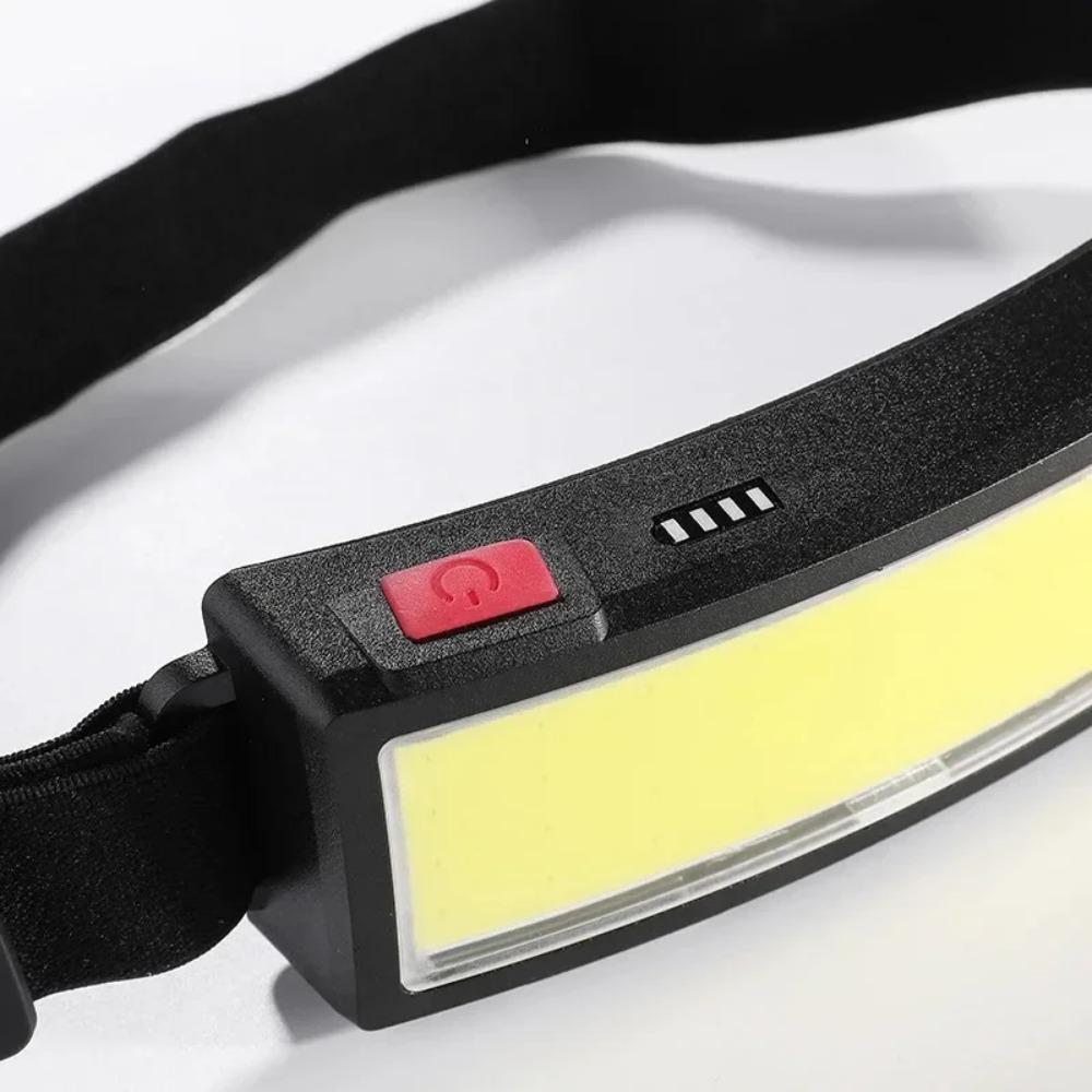 Powerful COB Headlamp Type-c/USB Rechargeable Head Flashlight Built-in Battery Outdoor Fishing Camping Lantern Waterproof Torch