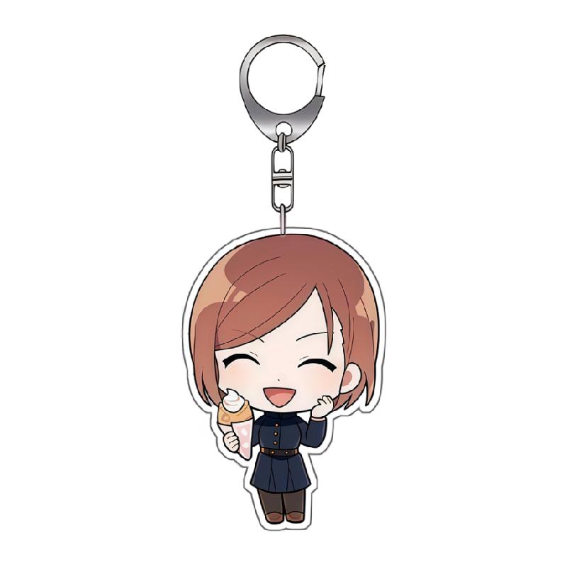 Portachiavi Anime per Jjk Yuji Itadori Nobara Kugisaki Satoru Gojo Utahime Iori Versione Q Decorazione Fatta a Mano Ciondolo Portachiavi