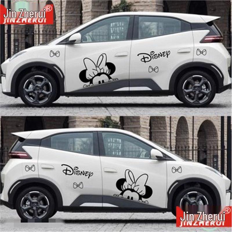 BYD Seagull Car Decals: Cute Mickey & Minnie Cartoon, Dolphin Design