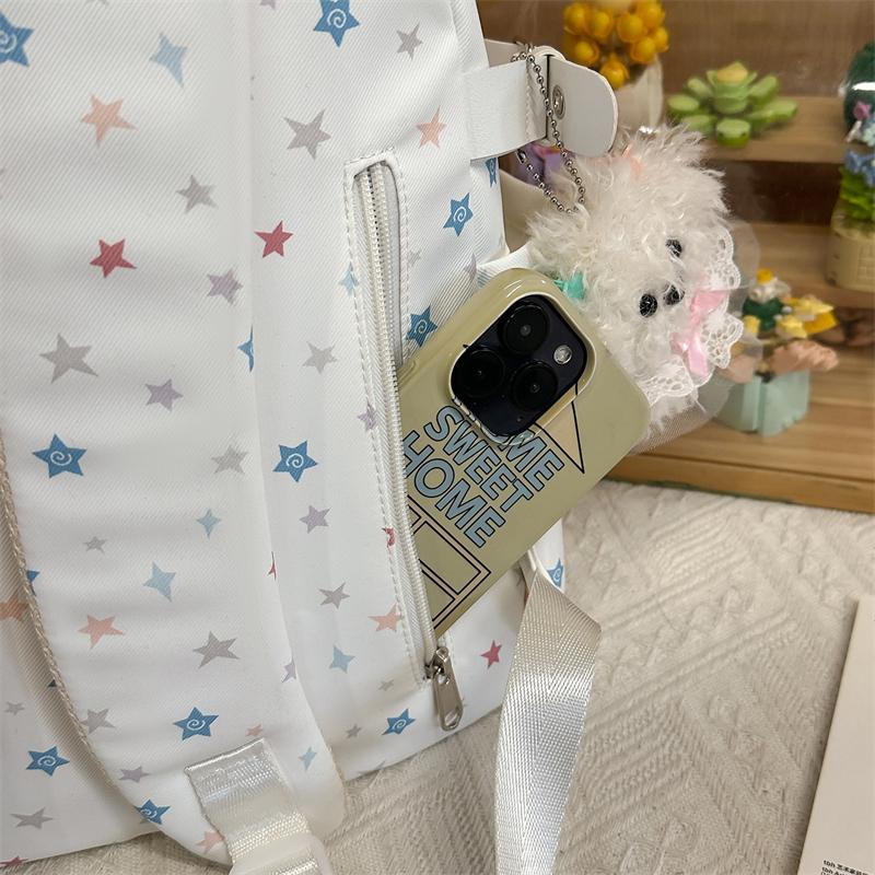 תרמיל נשים עם הדפס כוכבים, קיבולת גדולה, תיק בית ספר לתלמידים