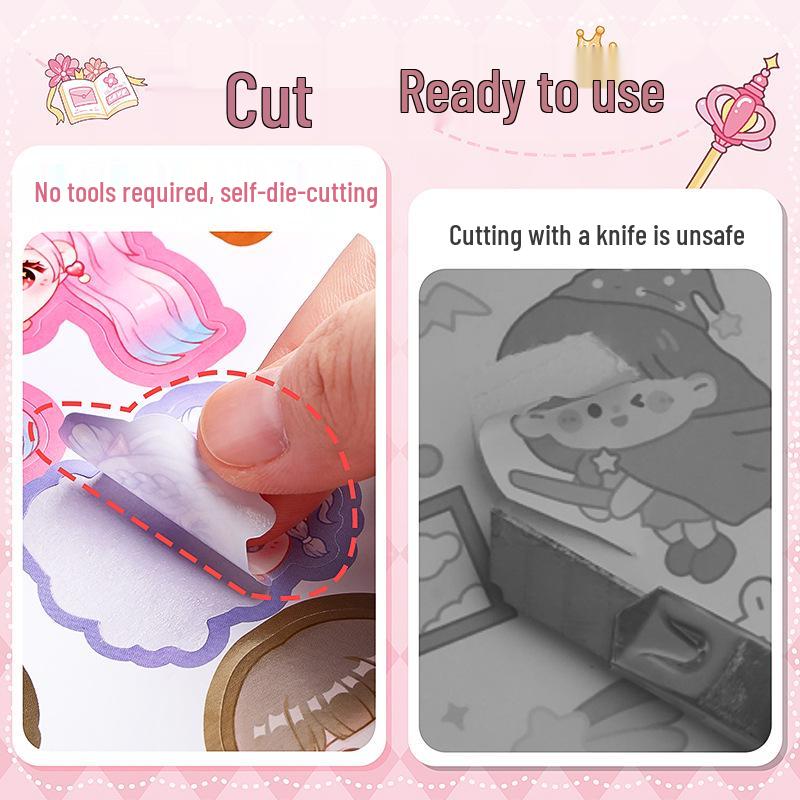 Nini Princess Dress-Up Sticker Set: Sparkling Dress-Up Show & Greeting Card Gift for Girls