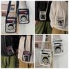 Printed Crossbody Bag Small Square Bag Couple Shoulder Bag Portable PVC Transparent Bag  Streetwear