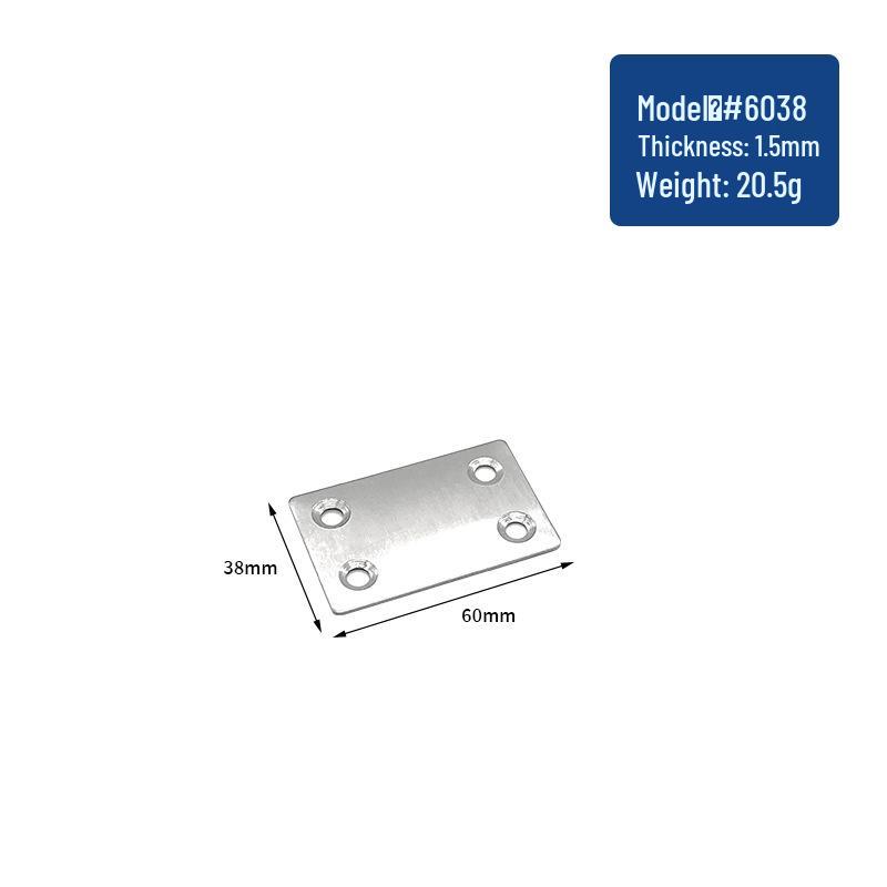 Stainless Steel 90° L-Shaped Angle Bracket for Shelf Support and Wood Board Connection