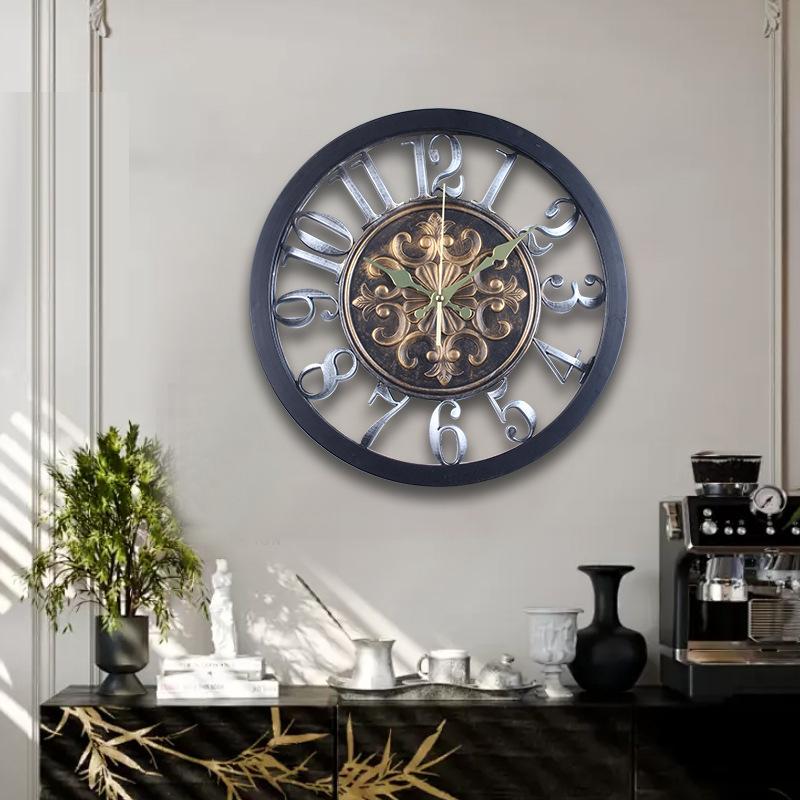 Retro Industrial Style Wall Clock Personalized Coffee Bar Quartz Clock Wall Wall Clock