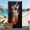 Asciugamano da Spiaggia Stampato Juventus FC Asciugamano Morbido ad Asciugatura Rapida Coperta da Spiaggia Rettangolare Grande Portatile per Viaggi Piscina