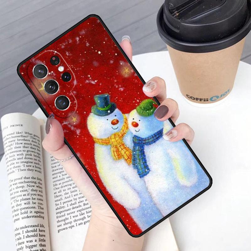 Christmas Snowman Penguin Santa Reindeer Phone Case Cover For Samsung Galaxy S24 S25 Ultra S21 S22 S10E Note 10 Plus 20 FE S23
