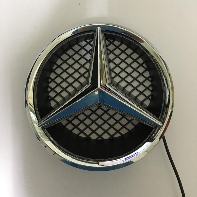 Car Front Grill Logo Light Mirror Face LED Badge Emblem Luminous Decorative Light For Mercedes Benz W205 W218 W204 W176 W212
