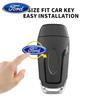 Bilklistermärke Ford 21mm Bil Fjärrnyckel Emblem Logotyp Klistermärke Dekoration Dekal För Ford ST FOCUS 2 3 Mondeo Fiesta Kuga MK2 MK3 MK4 E