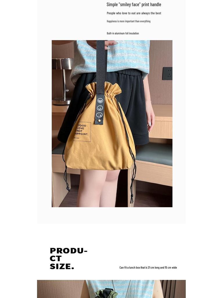 Japanese Insulated Waterproof Lunch Tote for Office & School - Free Labeling Included