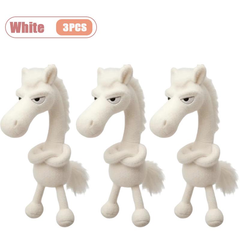 1/3/5/10PCS 2026 Year of The Horse Black Horse Plush Mascot Hanging Ornament Small Pony Bag Pendant Decoration