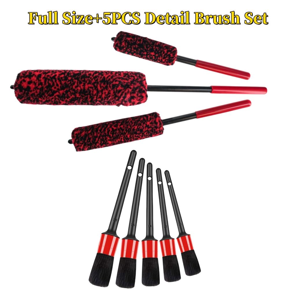 Auto Tire Wheel Detailing Brushs Set Multifunctional Car Cleaning tools for Car Rim Tire Bendable Detail Clean Easy Car Wash Too