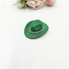 Mini Neon Glitter Cowboy Hat Hair Clip Glowing Disco Party Decoration Accessories 10 cm Holographic Party Disco Supplies