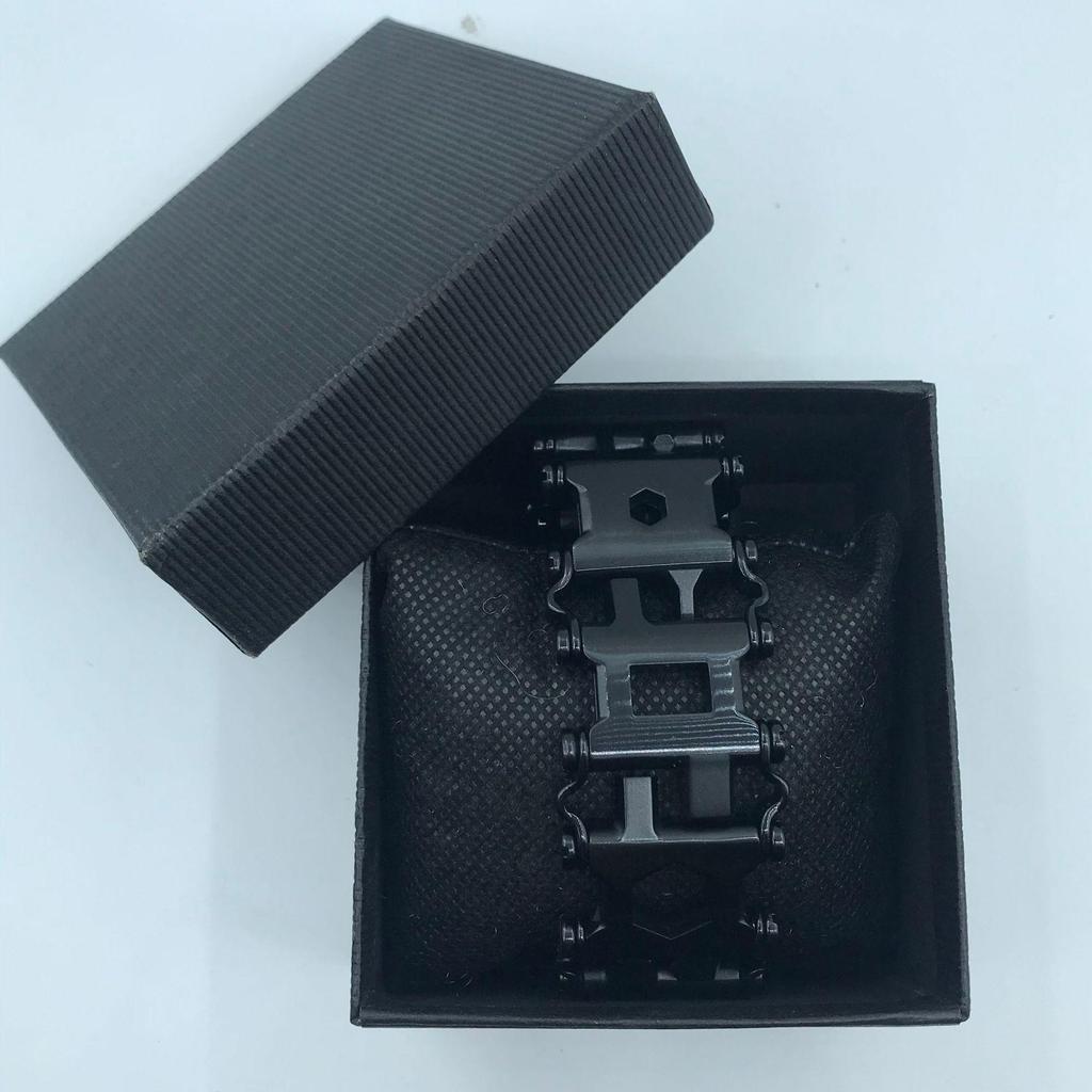 Stainless Steel Multi-Tool Bracelet: Wearable Outdoor Emergency Wristband