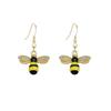 European & American Style Rhinestone Bee Earrings - Retro Fashion Insect Design
