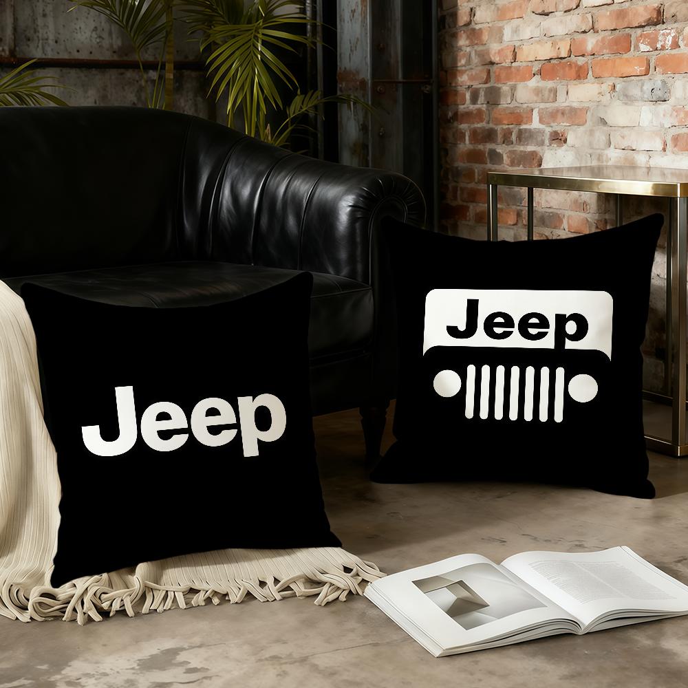 J-Jeep-ES Logo Coole Auto Kussenhoes Huis Kantoor Handig Scandinavische Eenvoud Populair Met Rits Kussenhoes