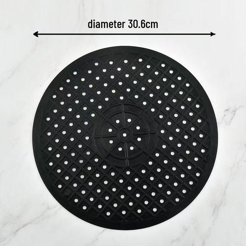 Black Rectangular Silicone Coaster & Draining Mat – Tableware & Washing-up Bowl Placemat