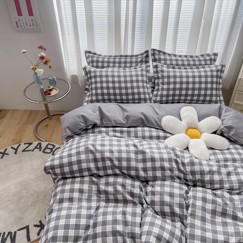 Bed Sheet Bedding Four-piece Set Thickened Brushed Quilt Cover Bed Dormitory Bedding Quilt Cover