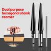 Chamfer Tapered Reamer Tool Hexagonal Shank Metal Hole Opener Taper Reamer Set  Hand Reamer Tool