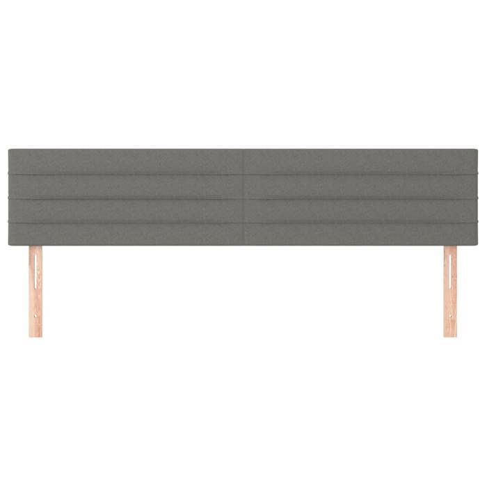 VidaXL 2x Têtes de Lit Meubles de Chambre à Coucher Accessoires de Lit Simple Têtes de Cadre de Lit Intérieur Gris Clair 346173