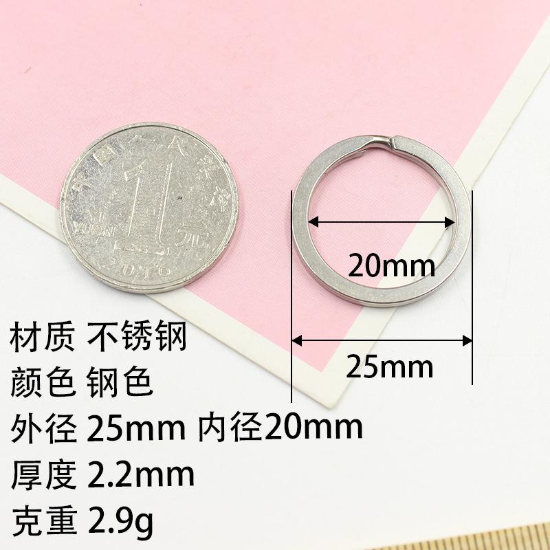 Key Ring Diy Jewelry Stainless Steel Key Ring Small Medium Large Key Ring Key Ring Steel Ring stainless steel 25mm - single unit*50pcs