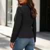 Jaqueta Casual Feminina Colorida com Lapela de Manga Longa Slim Fit