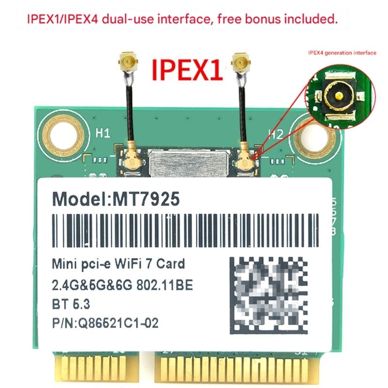 MT7925 2.4G/5G/6G Triple Band Wireless Networking Card Wifi7 Module 802.11BE 5400mbps Bluetooth-compatible for Desktop