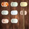 Fogman Chopstick Rest Pillow Stylish Cute Holder Stand Japanese Style Ceramic Hospitality 8-piece Set (colorful)