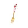 Reindeer Cartoon Christmas Spoon & Fork Set - Cute Stainless Steel Gift in Color Box