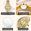 OLEVS 9943 Luxus Diamant Damen Uhr Mode Original Damen Römisch Eingelegtes Zirkon Zifferblatt Wasserdicht Damen Quarz Uhr Reloj Mujer