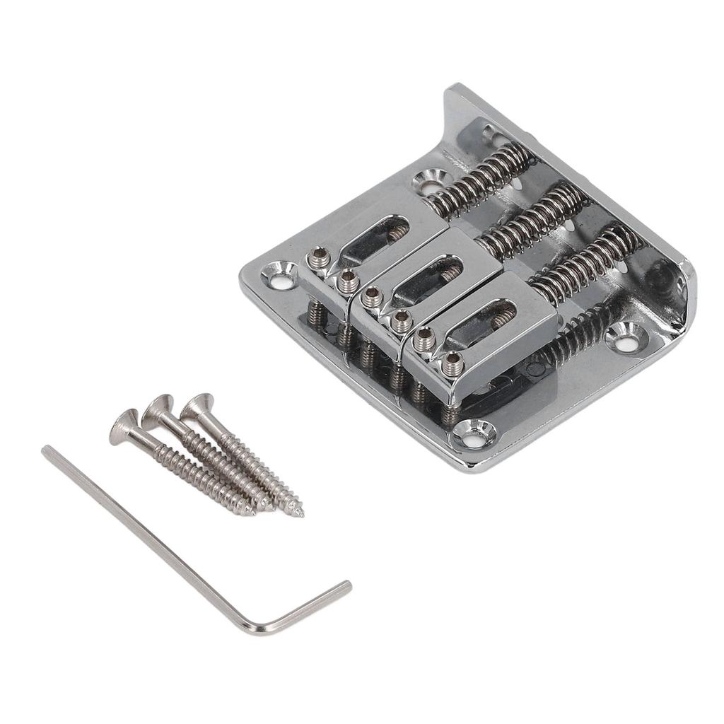 3 String Guitar Hard Tail Bridge Metal Decorative Electric Guitar Bridge for Cigar Box