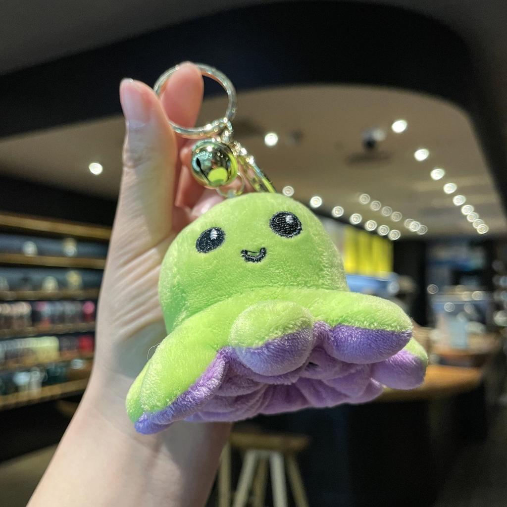 Octopus Cartoon Plush Keychain - Cute Backpack Ornament