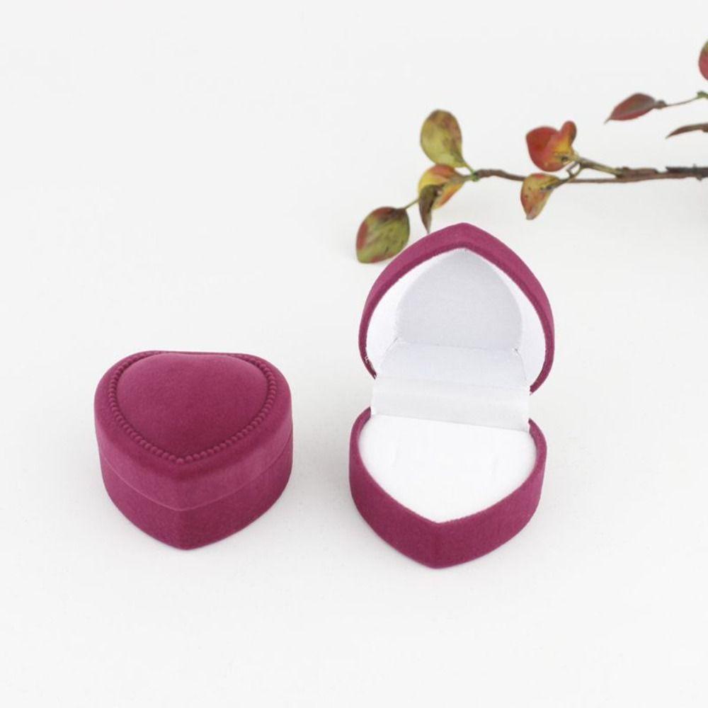 Velvet Love Velvet Ring Box Storage Box Jewelry Display Case Durable Engagement Ring Box  Gift Box