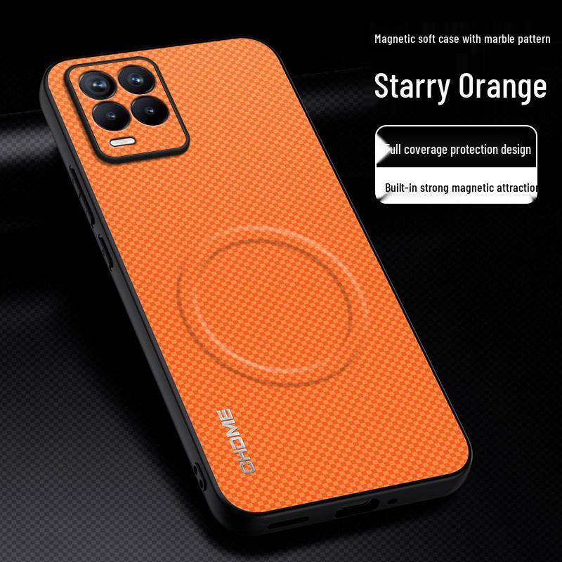 Realme 8 Protective Case: Full Coverage, Anti-Drop, Elegant Magnet Buckle, Textured.