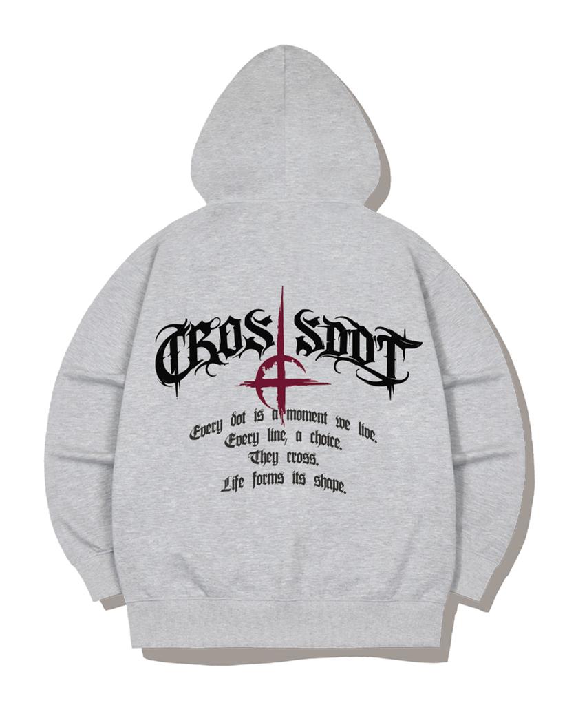 Crossdot Darkness 2-Way Oversized Zip-Up Hoodie 3 Colors [Crdh_4002]