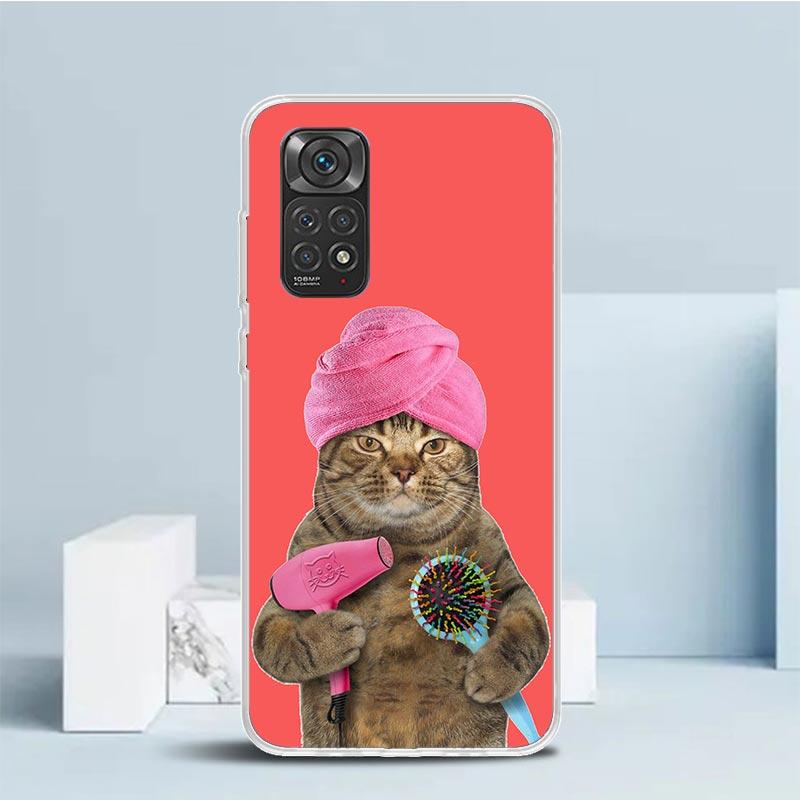 Cute Cartoon Lucky Cats Phone Case For Xiaomi Redmi Note 15 14 14S 13 12S 12 Pro Plus 11S 11 11T 11E 10S 10 + Soft TPU Back Cove