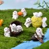 Cute Animal Resin Craft Rabbit Figurines Perfect For Plant Decorations And Terrariums