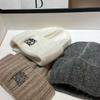 Paris Big-Name Love Rabbit Fur Knitted Hat Winter Simple Double Fold Edge Enlarged Ear Hat Nordic Cold Hat