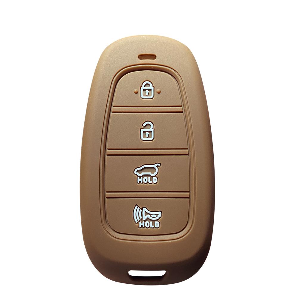 Copri Custodia in Silicone per Chiave Auto per Hyundai Santa Fe Tucson 2022 NEXO NX4 Atos Prime Solaris 2021 i30 Telecomando Smart Accessori Auto