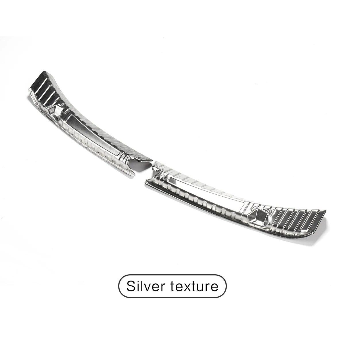 

LUCKEASY для Tesla Model 3, внутренняя защита багажника из нержавеющей стали-model3 2017-2023, внутренняя защита заднего бампера автомобиля, накладка M3-EX46LSILVER