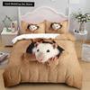 Hamster Duvet Cover King Queen Size Family Pet Guinea Pig Bedding Set for Kids Boys Girls Lovely Mini Animal 2/3pcs Quilt Cover