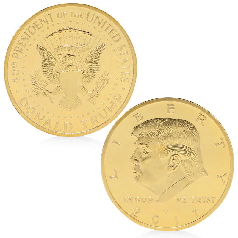 1PC 2017 President Donald Trump Inaugural Gold EAGLE Commemorative Novelty Coin 1PC 2017 President Donald Trump Inaugural Gold EAGLE Commemorative Novelty Coin