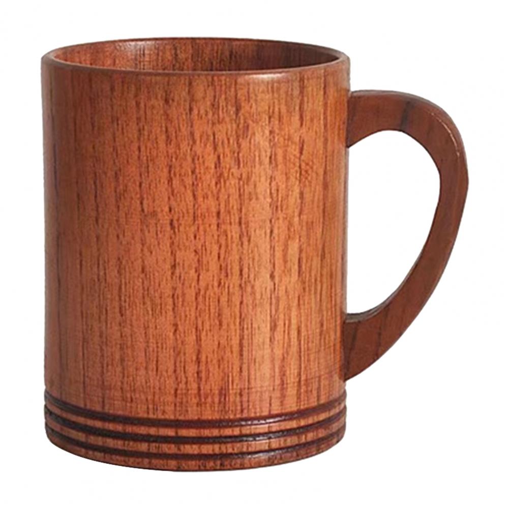 Natural Solid Wood Tea Cup Handcrafted Wooden Tea Cups for Tea Lovers Vintage Drinking Cup for Coffee Wine Natural Wood