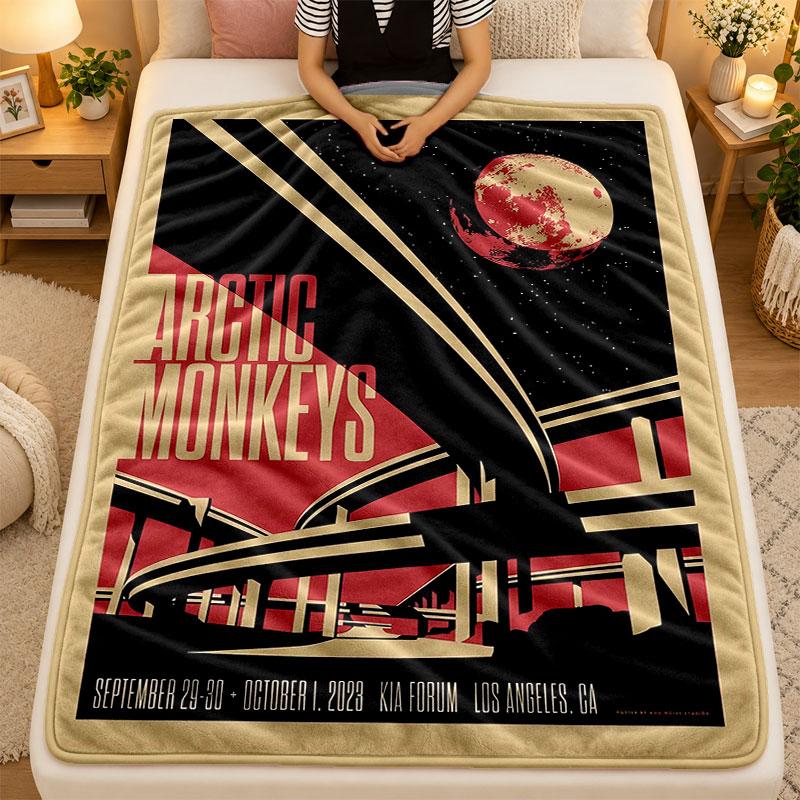 Flannel BlanketArctic Monkeys Warm Soft Throw Blanket for Indoor Sofa Bed Living Room Use
