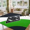 Borussia Mönchengladbach Design Crystal Velvet Rug Soft Decorative Mat for Bedroom Entrance