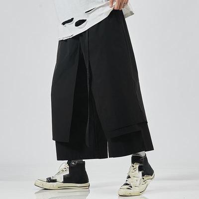 Summer Harem Pants Men Streetwear Jogging Calf Length Pants Fashion Hip Hop Casual Oversized